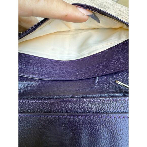 Chanel Purple Leather Long Yen Wallet EUC - Picture 8 of 10